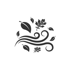 Fototapeta premium BW Icons - Autumn leaves