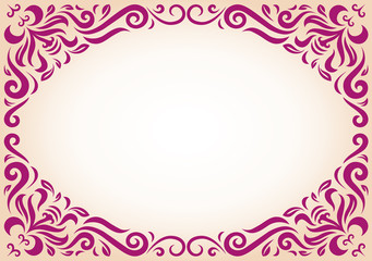 Obraz na płótnie Canvas Maroon ornament text frame with copy space