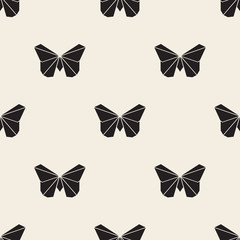 Obraz na płótnie Canvas seamless origami butterfly pattern background