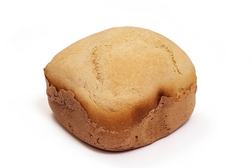 Homemade fresh white bread, cooked in a bread maker.