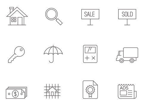 Outline Icons - Real Estate