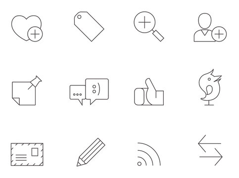 Outline Icons - Social Network