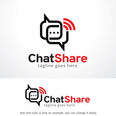 Chat Share Logo Template Design Vector