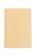 Note book in white background.
