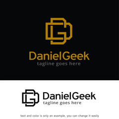 Fototapeta premium Letter D and G Logo Template Design Vector