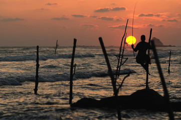 fishing man in sri lanka