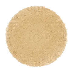 Torn square of cardboard, isolated on a white background.