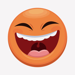 april fools day emoticon laughing vector illustration eps 10