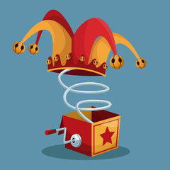 april fools day surprise box vector illustration eps 10