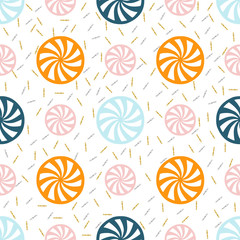 seamless colorful candy with glitter pattern background