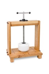 Wooden press for cheese