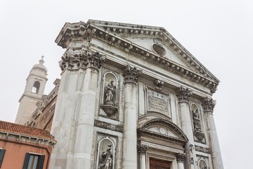 Fototapeta na wymiar View to detail Church Il Gesuati or Church Santa Maria del Rosario