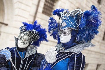 Fototapeta na wymiar Carneval mask in Venice - Venetian Costume