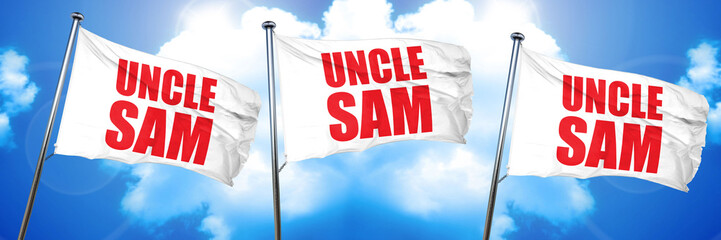 uncle sam, 3D rendering, triple flags