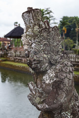 Fototapeta na wymiar Decoration of Pura Taman Ayun temple, Bali island, Indonesia