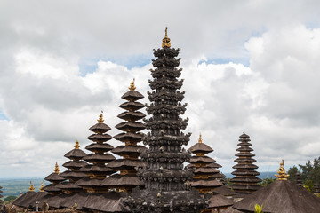 Roofs of Pura Besakih temple, Bali island, Indonesia