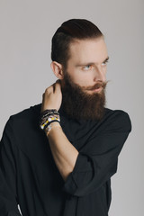 Hipster style bearded man