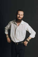 Hipster style bearded man