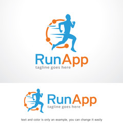 Run App Logo Template Design Vector