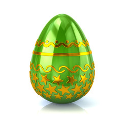 3d illustration of easter egg isolated on white background