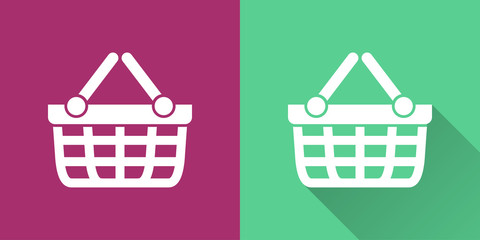 Shopping basket - vector icon.