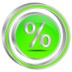 Discount button - 3D illustration