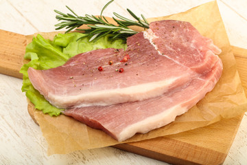 Fototapeta premium Raw pork steak