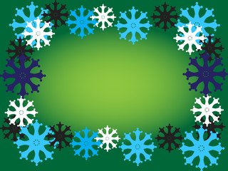 雪の結晶グリーン