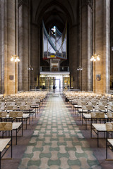 Fototapeta premium Elizabeth's Church interior with organ in Marburg, Germany