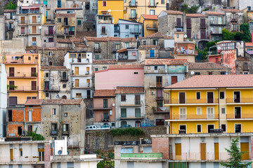 Detail of the old town of Castiglione di Sicilia near Etna vulcano, Italy