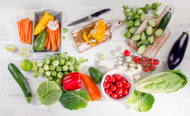 Fresh vegetables.  Healthy food concept.