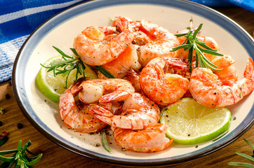 Grilled shrimps.