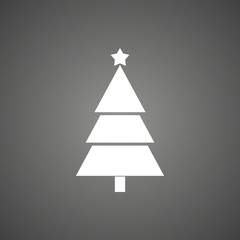 christmas tree flat icon