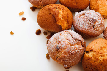 Muffins with raisins. Homemade cake