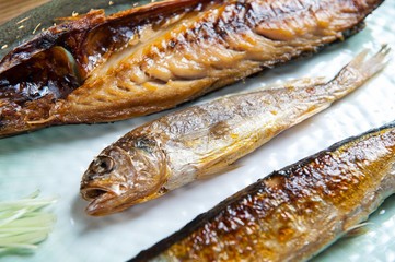 assorted grilled fish