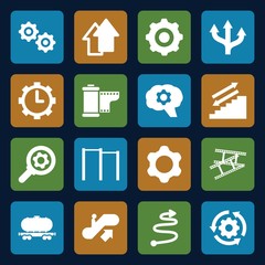 Set of 16 motion filled icons