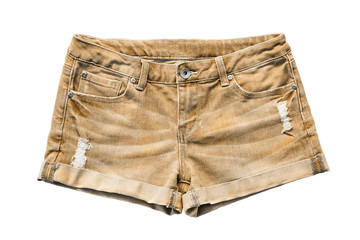 Denim shorts isolated