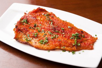 Seasoned  grilled blowfish