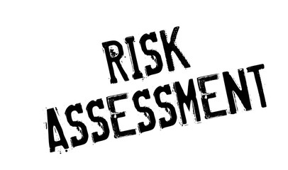 Risk Assessment rubber stamp. Grunge design with dust scratches. Effects can be easily removed for a clean, crisp look. Color is easily changed.