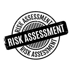 Risk Assessment rubber stamp. Grunge design with dust scratches. Effects can be easily removed for a clean, crisp look. Color is easily changed.