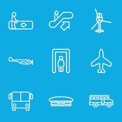 Set of 9 passenger outline icons