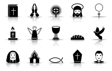 Christentum Iconset  - Schwarz (Schatten)