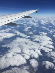 inflight, wolken über deutschland im airbus