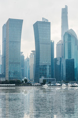 Shanghai business district in daytime,building group of China.