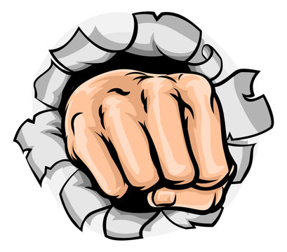 recommend clip art: Fist Hand Punching Hole