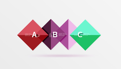 Geometric abstract background with option infographic