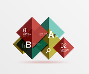 Geometric abstract background with option infographic