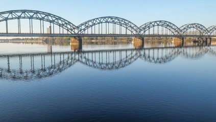 Railway bridge over Daugava river 