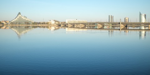 Riga city library and a bridge