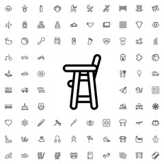 baby chair icon illustration